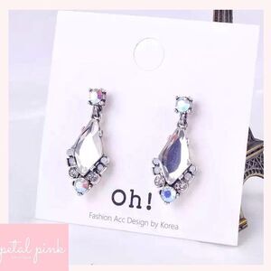 GORGEOUS Crystal Vintage-Inspired Drop Earrings Clear Elegant Party Wedding